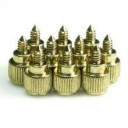 M3.5 Easy Grip Anodized Aluminum Thumbscrew - Gold (4 Pack)