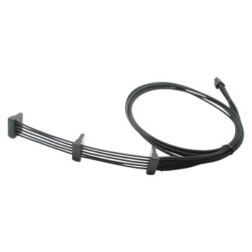 Premium Single Braid Power Supply Modular 3 x SATA Cable