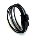 Premium Single Braid Sleeved CPU 8-Pin (4+4) Extension Cable (Black/Grey)