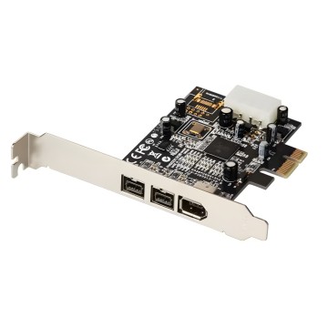 Combo 2x 1394b and 1x 1394a Firewire Ports PCIE Controller Card