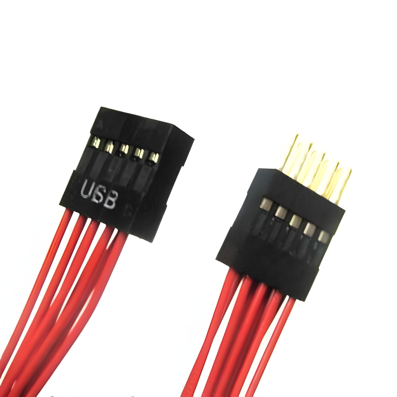 Red Usb Header Premium Red Wire USB 10 Pin Internal Header Extension Cable 50cm - MODDIY