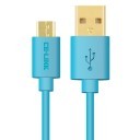 Premium Micro USB Fast Charge Cable with Gold Plated Connector (Blue)
