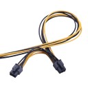 2 x PCIE 6 Pin to Bare Wire Open End