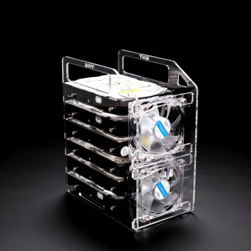 QDIY Professional Modder Acrylic 6-Bay HDD Rack Tray (Y6F)
