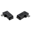 Micro USB 5 Pin Male to Female 90 Degree Left and Right Angle Adapter