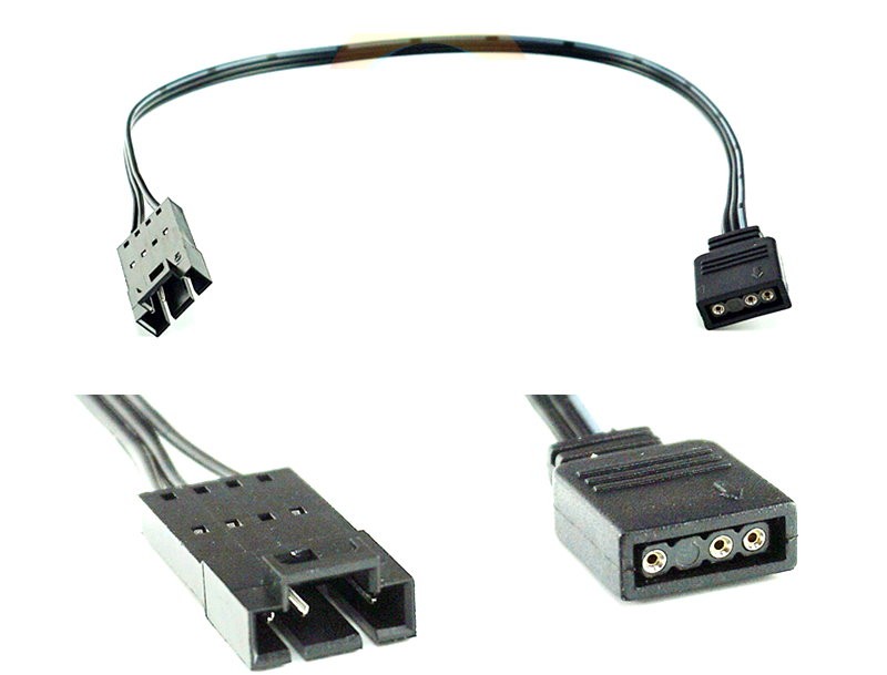 Corsair HD LL 120 RGB Fan to Standard RGB 5v 3 Pin Adapter Cable