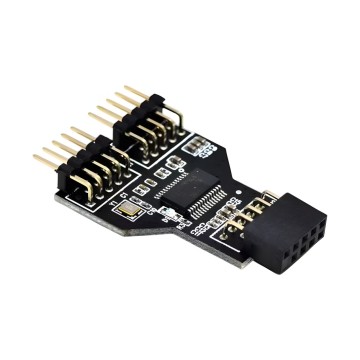 USB 2.0 Motherboard Header 9 Pin Internal USB Hub 2 Port Splitter