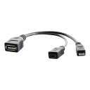 USB Type A Female to Dual Micro USB Male Cable Adaptor