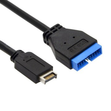 USB 3.1 Type E Gen2 Front Panel Header to USB 3.0 20 Pin Adapter Cable