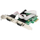 2 Port DB9 Serial RS232 PCIe Controller Card WCH382 Chipset
