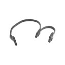 Premium Ribbon Wire 5 Pin SATA to 2 x 4 Pin Molex Adapter Cable Black