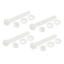 Anti-vibration Plastic Fan Screws Set - White (M4 x 30mm)