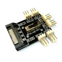 SATA Power Distribution PCB 6-Way 3-Pin Block Fan Hub Power Splitter