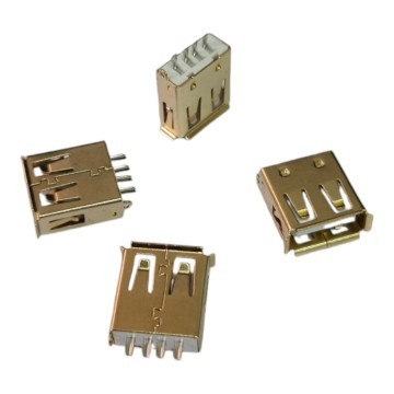 Gold Plated USB Type A 4 Pin Female Connector