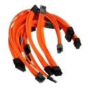 Custom Made Single Sleeved Modular Cable Set Orange for Corsair