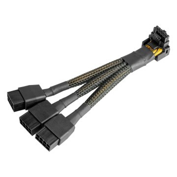 ATX 3.0 PCIe 5.0 600W 8 Pin to Angled 12VHPWR 16 Pin Power Cable