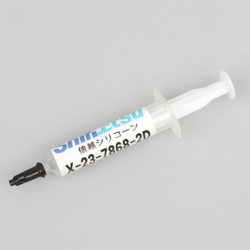 Shin-Etsu X23-7783D High-Performance Silicone Thermal Grease - 2 X 0.5 Gm Syringes With Lot # & Exp. Date | For CPU/GPU Cooling