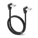 Ultra Soft USB 2.0 Type A to A Silicone Ribbon Cable Dual Down Angle
