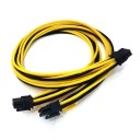 Premium Custom Dual 8 Pin PCIE PSU Modular Cable for Asus