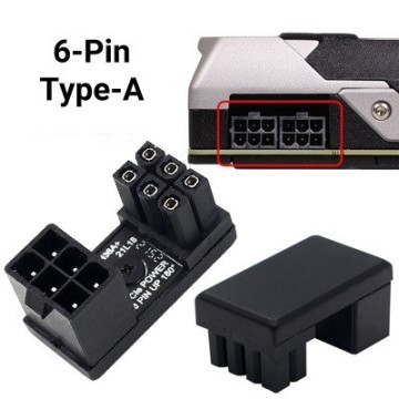 GPU VGA 8Pin 6Pin PCIE U Turn 180 Degree Angle Adapter with Backplate MODDIY