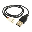 USB 5V Connection to Case Fan Power 3 Pin Adaptor Cable 60cm