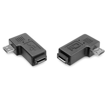Micro USB 5 Pin Male to Female 90 Degree Left and Right Angle Adapter