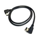 Firewire 400 IEEE 1394 6 Pin 90 Degree Side Angled Data Video Cable 1M
