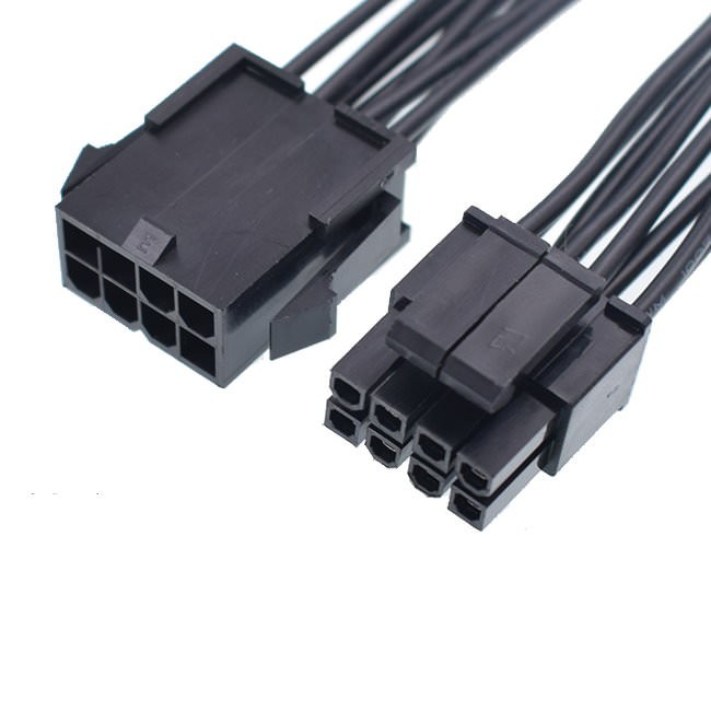 Premium 8 Pin PCIE to 8 Pin CPU EPS Power Adapter Cable 10cm All Black ...