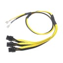 Triple 6 Pin PCIE Split Power Cable for Dell 2950