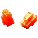 6 Pin PCIE Power Female Connector with Pins Orange