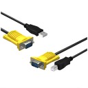 USB 2.0 Type A to B KVM VGA Switch Cable 1.5m for PC Laptop Printer
