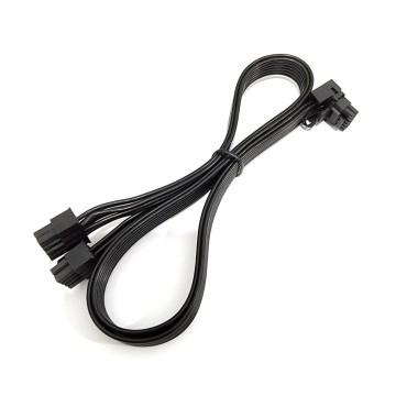 Angled 12VHPWR 600W PCIe 5.0 Dual 8 Pin to 16 Pin Power Cable for Cooler Master V SFX