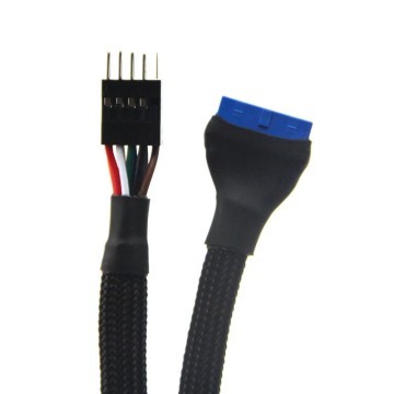 Internal 9-Pin USB2.0 Male to 19-Pin USB3.0 Female Converter