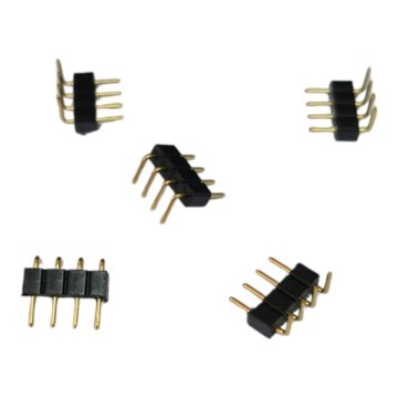 RGB 12V LED Light Strip 4 Pin Male to Male 90 Degree Angled Connector