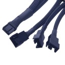 PWM 3 Way Splitter Smart Fan Cable 30cm Black