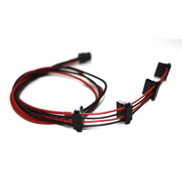 Premium Single Braid Power Supply Modular Cable (4 x Molex/IDE)