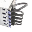 Premium Ribbon Wire 5 Pin SATA to 5x SATA Adapter Cable Black