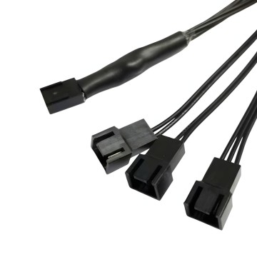 3 Pin Fan 3 Way Y Splitter Ribbon Cable 50cm to 200cm