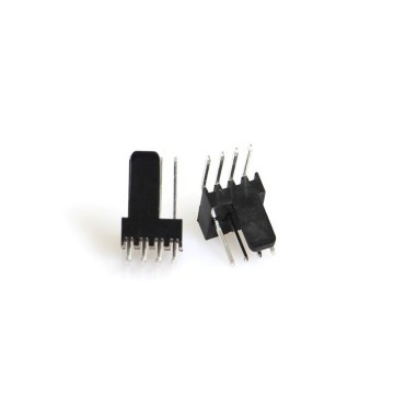 4-Pin (3+1) 2.54mm Pitch 2510 Fan Male Angled Connector (Black)
