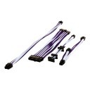 Premium Single Sleeved Modular Cable Set Purple White for Silverstone