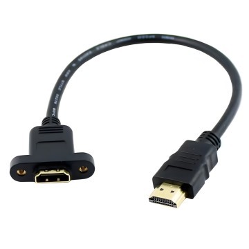 HDMI Extension Cable with Panel Mounts 30cm