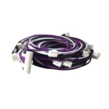 Premium Single Sleeved Cable Set Black Purple White for Corsair