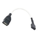 10 Pin USB Motherboard Internal Header to USB Female Cable Adapter
