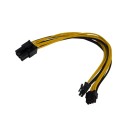 HP Breakout Board 6 Pin to 2 x MicroFit 8 Pin Cable for ASRock BC250