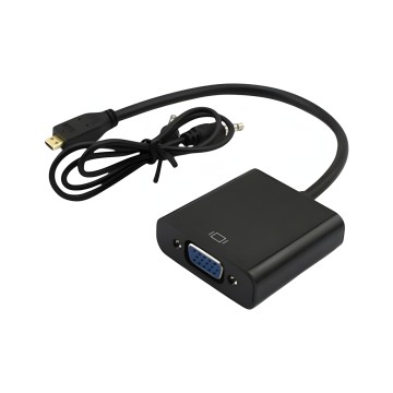 Micro HDMI to VGA Monitor TV and Stereo Audio Adapter