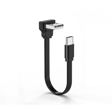 Ultra Soft USB 2.0 Type A to C Silicone Ribbon Cable Down Angle