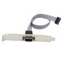 Motherboard Mini 9 Pin COM Header to DB9 RS232 Serial Port Bracket Cable