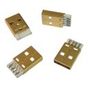Gold Plated USB Type A 4 Pin Male Connector
