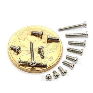 M1.0 Silver Screws (2mm / 3mm / 4mm / 5mm / 6mm / 8mm / 10mm)