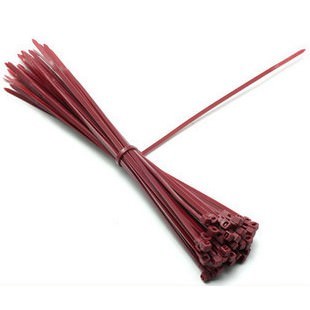 Heavy Duty Dark Red Cable Tie Wrap - 200mm x 3.2mm